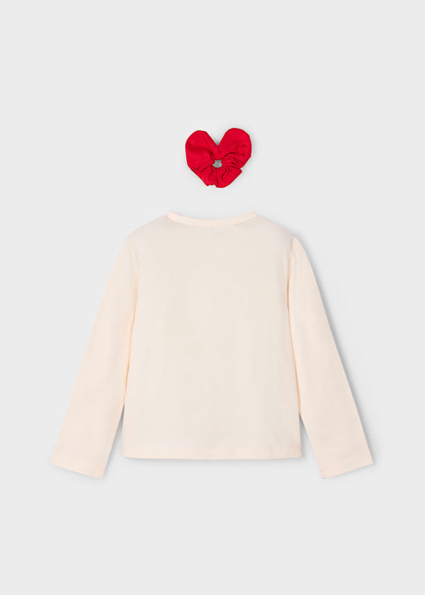 Camiseta de manga larga incluye scrunchie