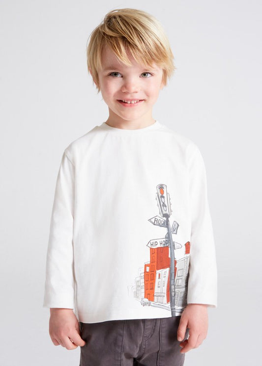 camiseta manga larga blanca