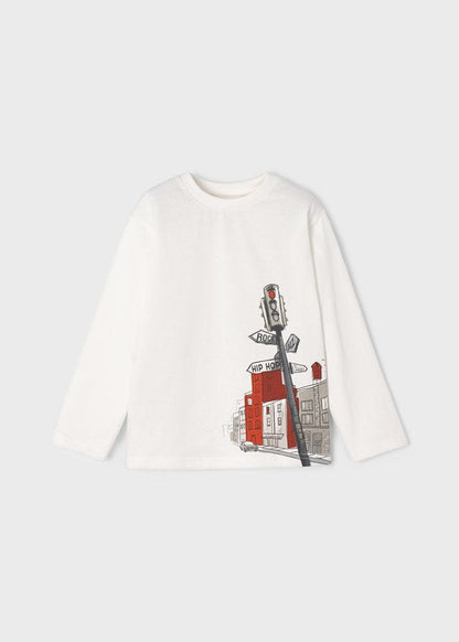 camiseta manga larga blanca