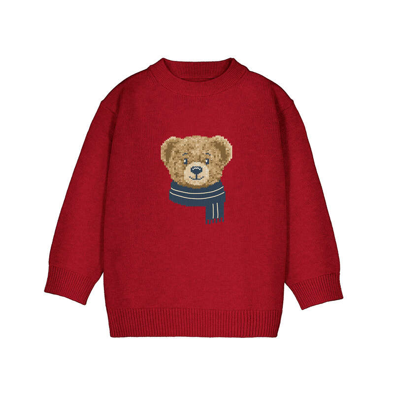 Jersey para niño. Intarsia con bordado rojo, mayoral