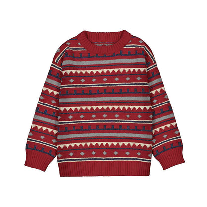 Jersey de punto jacquard rojo, mayoral