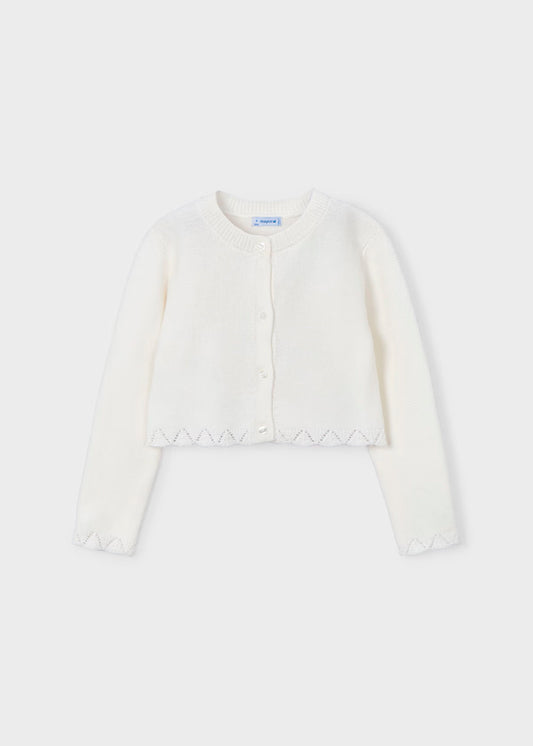 Rebeca de manga larga color crudo