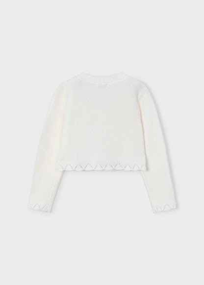 Rebeca de manga larga color crudo