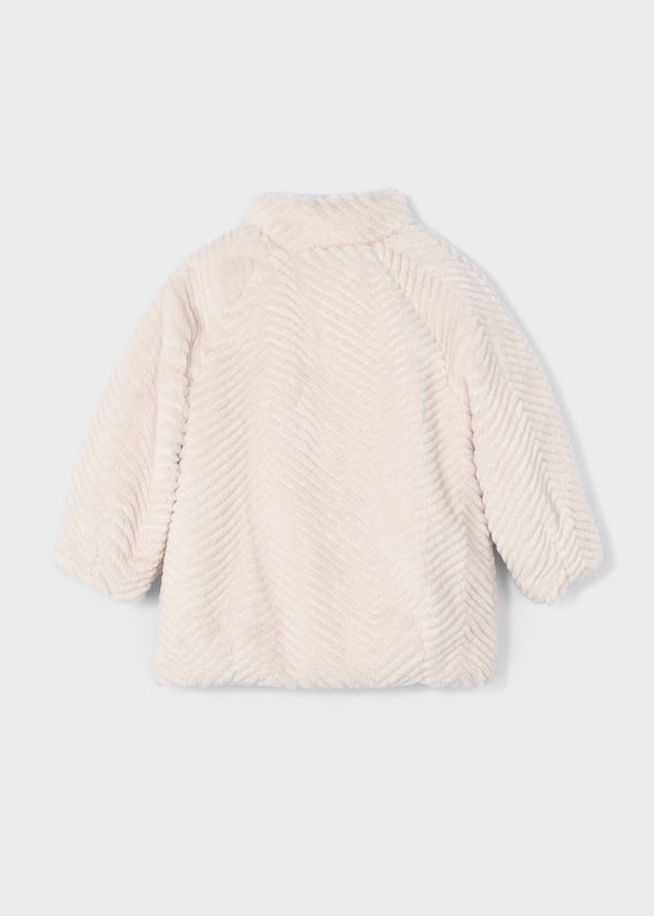 Abrigo largo dos bolsas color arena