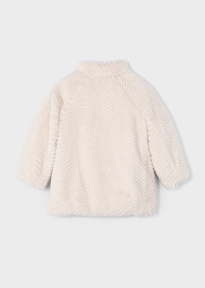 Abrigo largo dos bolsas color arena