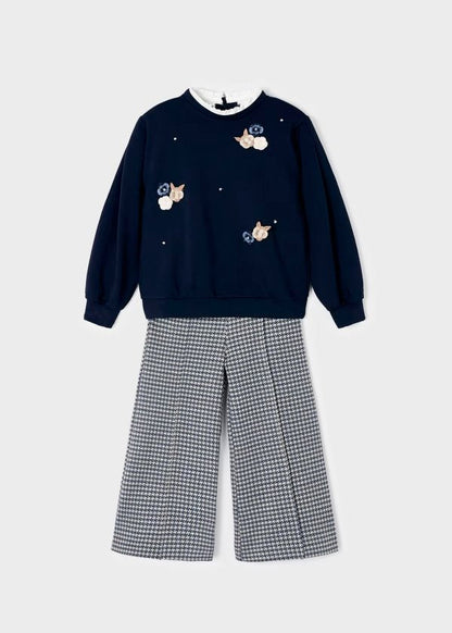 conjunto marino pantalón cuadros mayoral