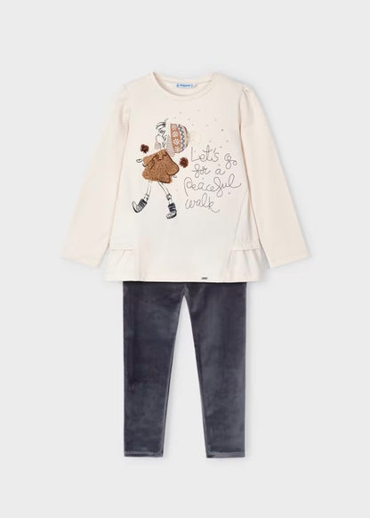 conjunto mayoral, leggins gris, mayoral