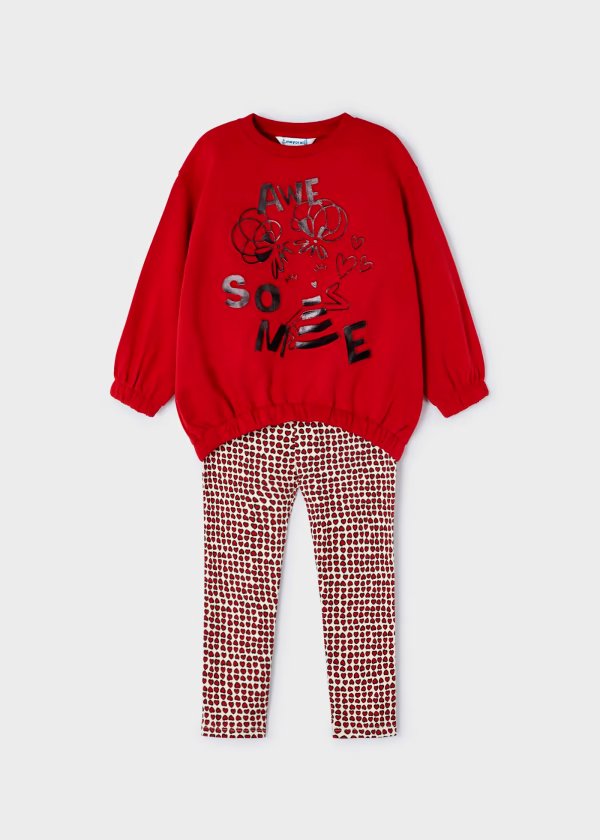 conjunto mayoral pullover rojo