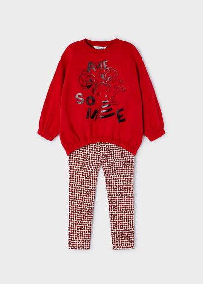 conjunto mayoral pullover rojo