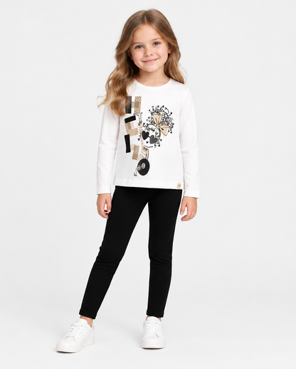 conjunto mayoral blusa y leggins negros
