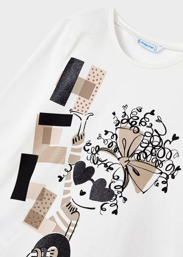 conjunto mayoral blusa y leggins negros