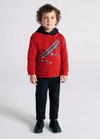 pants de dos piezas para niño con sudadera y pantalón largo.