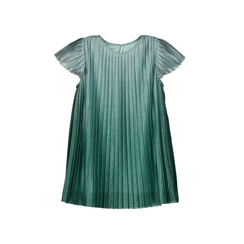 Vestidoplisado degradado verde nenufar