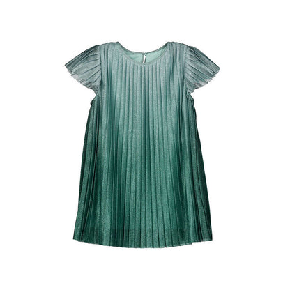 Vestidoplisado degradado verde nenufar