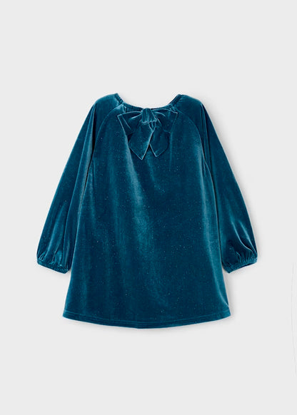 Vestido terciopelo brillo azul