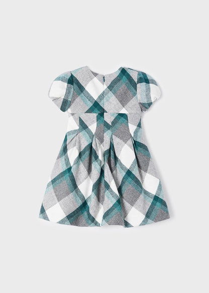 vestido a cuadros tonos verde