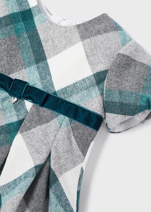 vestido a cuadros tonos verde