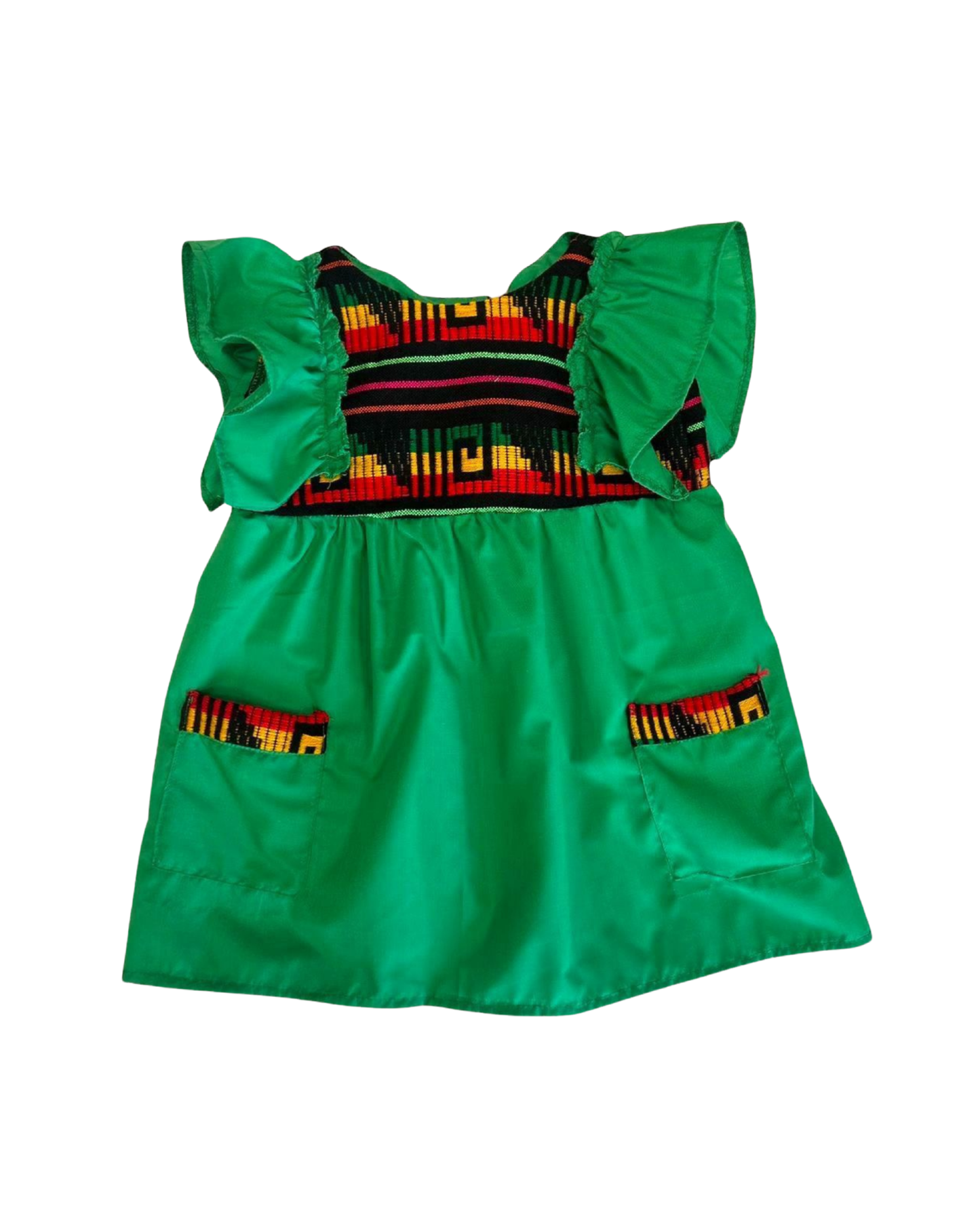 VESTIDO ELEMENTOS PATRIOS COLOR VERDE BANDERA