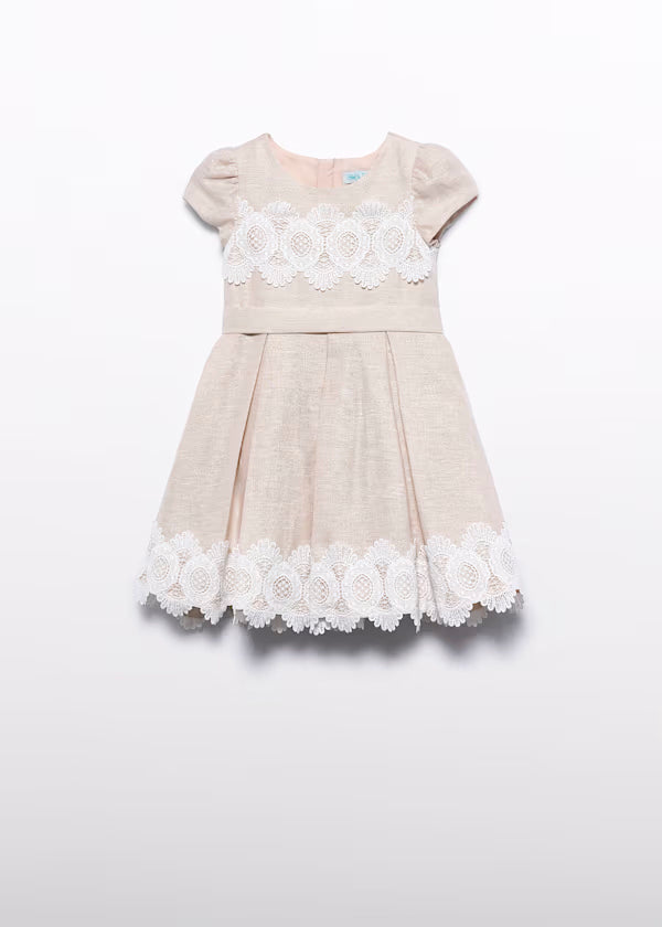 Vestido Lino Guipur Niña