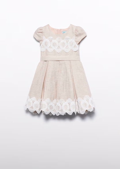 Vestido Lino Guipur Niña