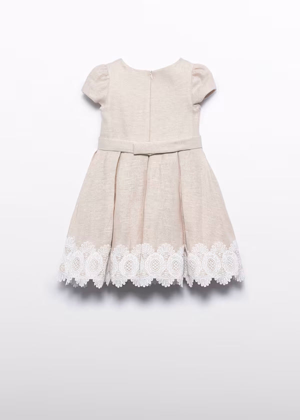 Vestido Lino Guipur Niña