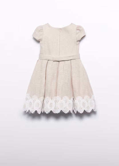 Vestido Lino Guipur Niña