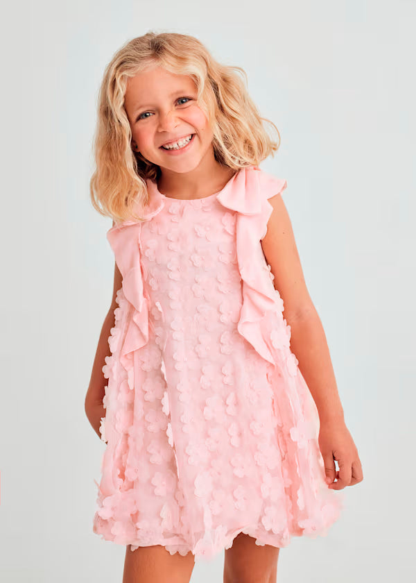 Vestido Bambula Flores 3d Niña