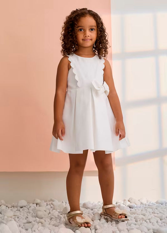 Vestido Ondas Brillo Blanco Nata