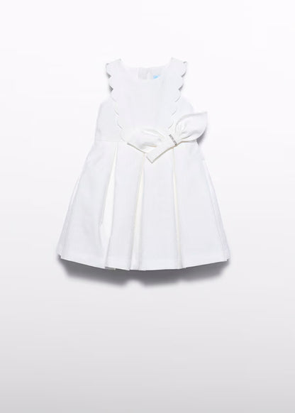 Vestido Ondas Brillo Blanco Nata