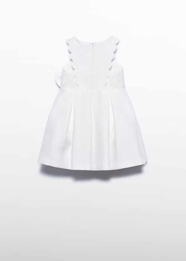 Vestido Ondas Brillo Blanco Nata