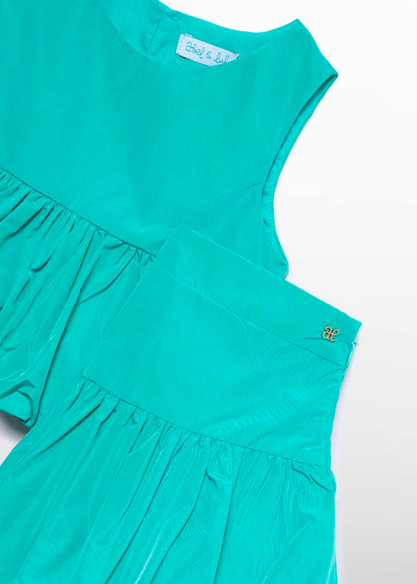 Conjunto Falda Tafetán Verde Jade