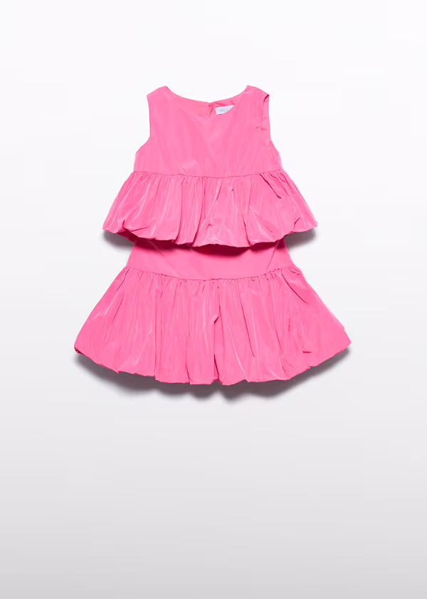 Conjunto Falda Tafetán Rosa Chicle