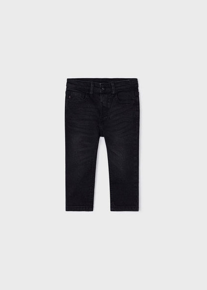 pantalón slim fit  negro oscuro 9m a 2 años