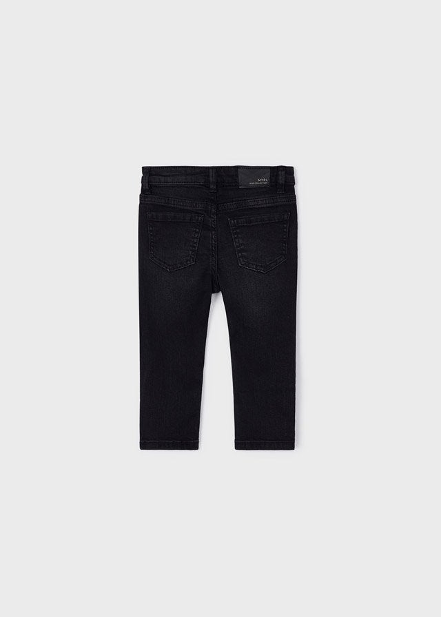 pantalón slim fit  negro oscuro 9m a 2 años