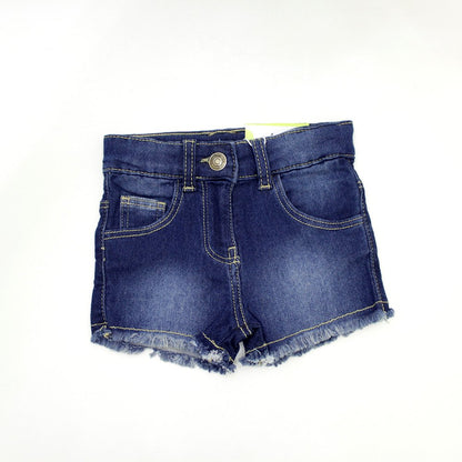 short denim corto talle alto para niña