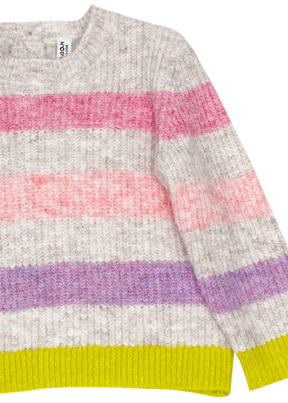 set jersey rayas crudo y pantalón denim para bebe, losan