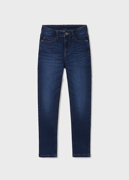pantalón slim fit tejano obscuro