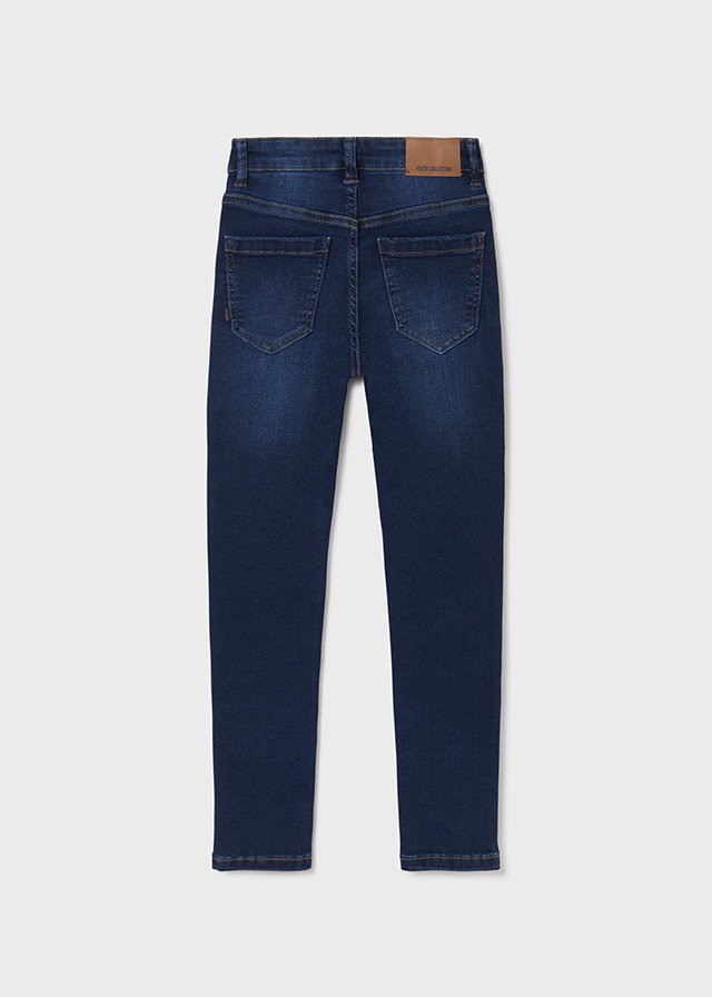 pantalón slim fit tejano obscuro