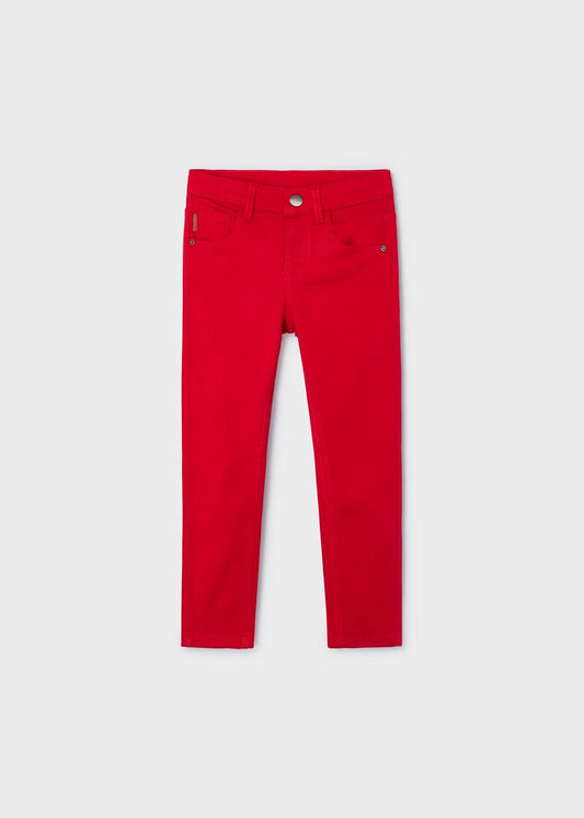 pantalón de vestir color rojo, para niño