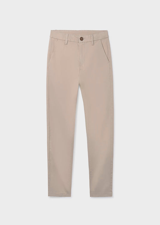 Pantalón largo chino básico anacárado, chico