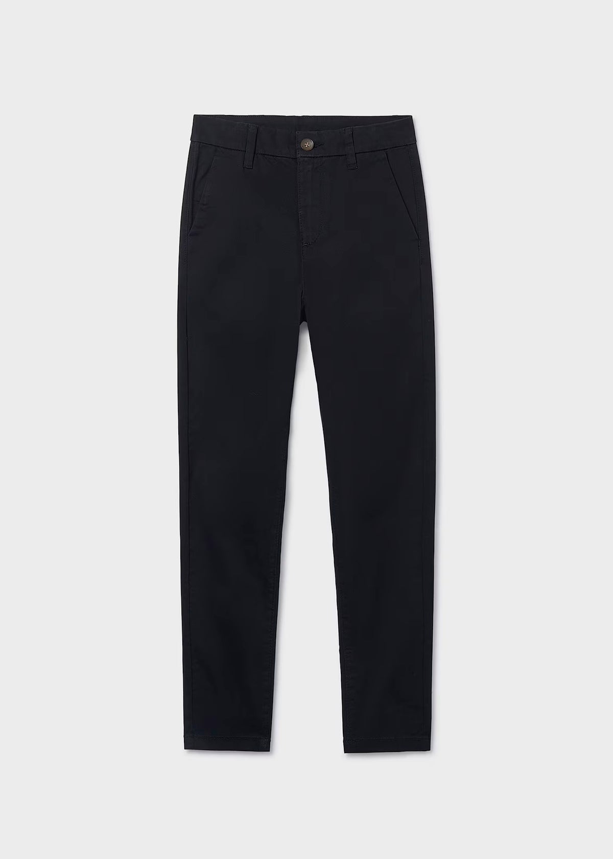 Pantalón largo chino básico negro, chico