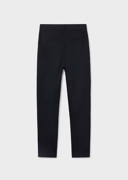 Pantalón largo chino básico negro, chico