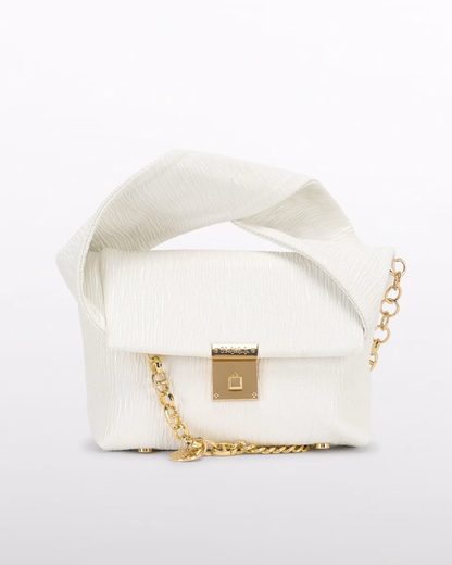 Bolso Textura Brillo color Nata