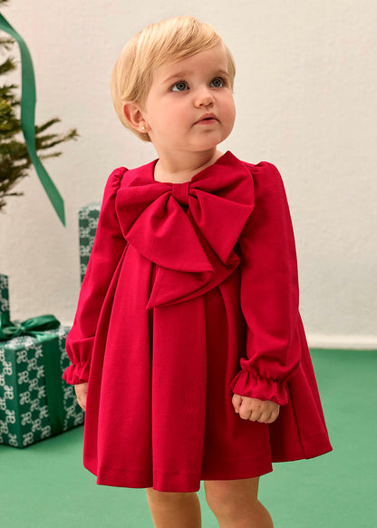 Vestido punto lazada rojo