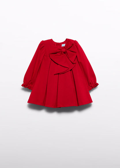 Vestido punto lazada rojo