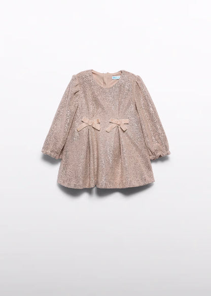 Vestido terciopelo brillos champagne