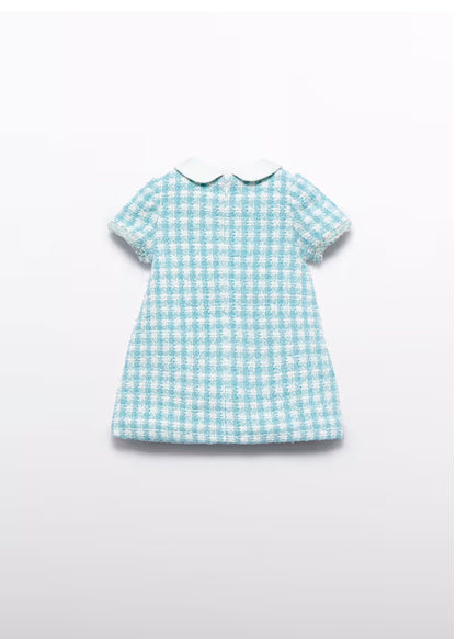 Vestido Cuadros Lurex Agua