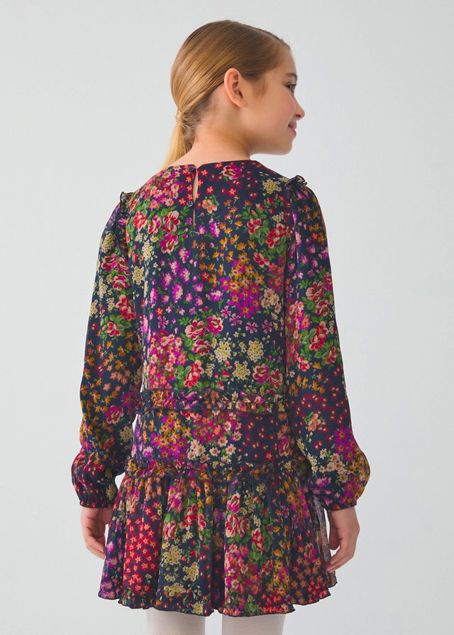 vestido con estampado floreado