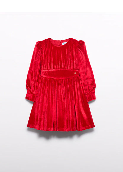 PREVENTA Vestido Terciopelo Glitter rojo