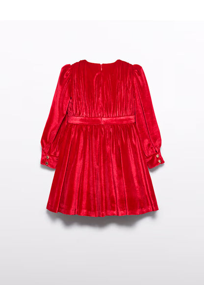 PREVENTA Vestido Terciopelo Glitter rojo